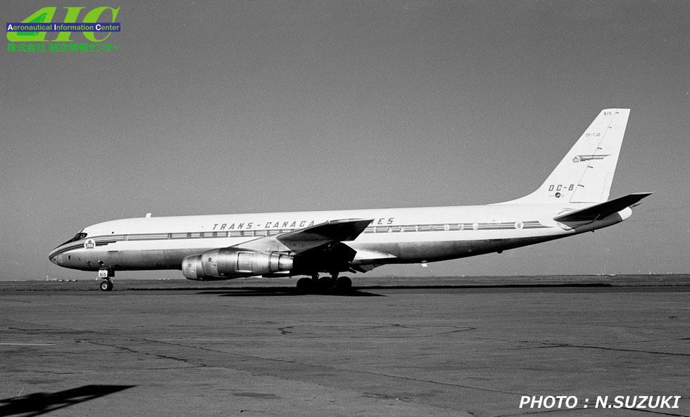 ダグラスDC-8-54CF 45685/180　CF-TJO  Trans Canada AL 〔1964年羽田空港〕  　