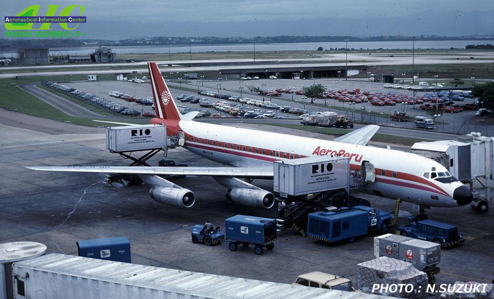 ダグラス　DC-8-62 46132/535　OB-R-1249　アエロペルー【1986年 オデジャネイロ空港】 　