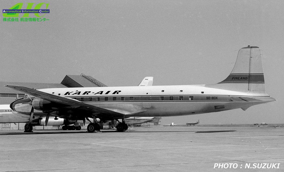 ダグラス DC-6B　44169/435　SE-BDX  カー・エア（1965年　羽田空港）
