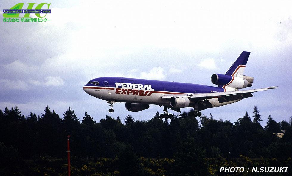 ダグラスDC-10-10（CF）47804/142　N68050　フェデックス航空（1984年　シータック空港）