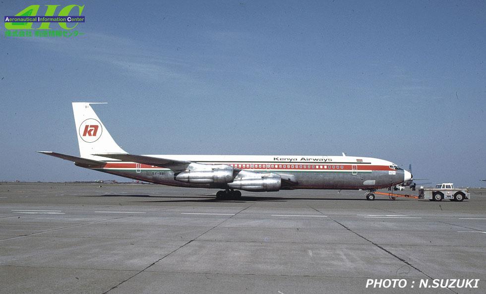 ボーイング707-300B 19634　5Y-BBI ケニア航空（1980年　羽田空港）