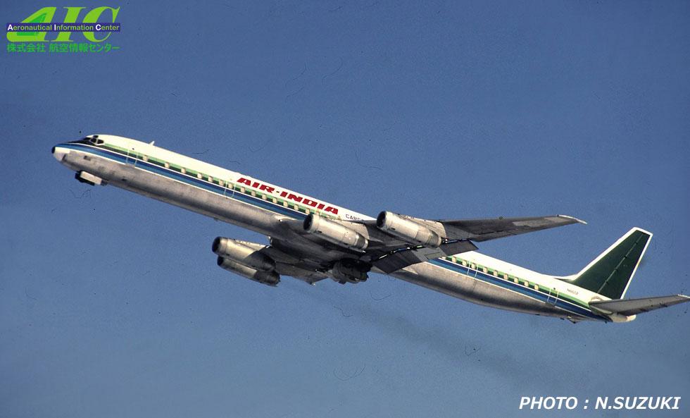 ダグラスDC-8-63CF　46088/464　N865F　エアインデア・カーゴ（1984年　成田空港）